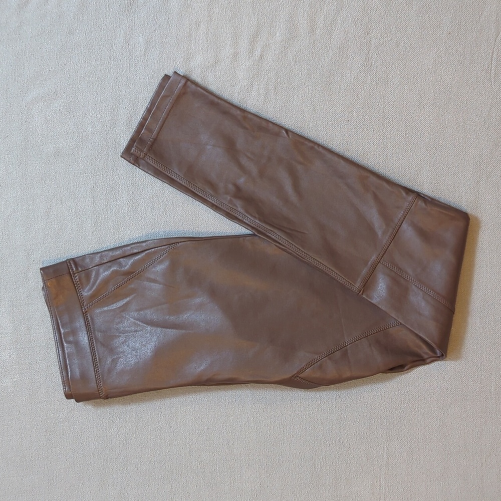 Wilfred Free Faux Leather Leggings Brown Women's S